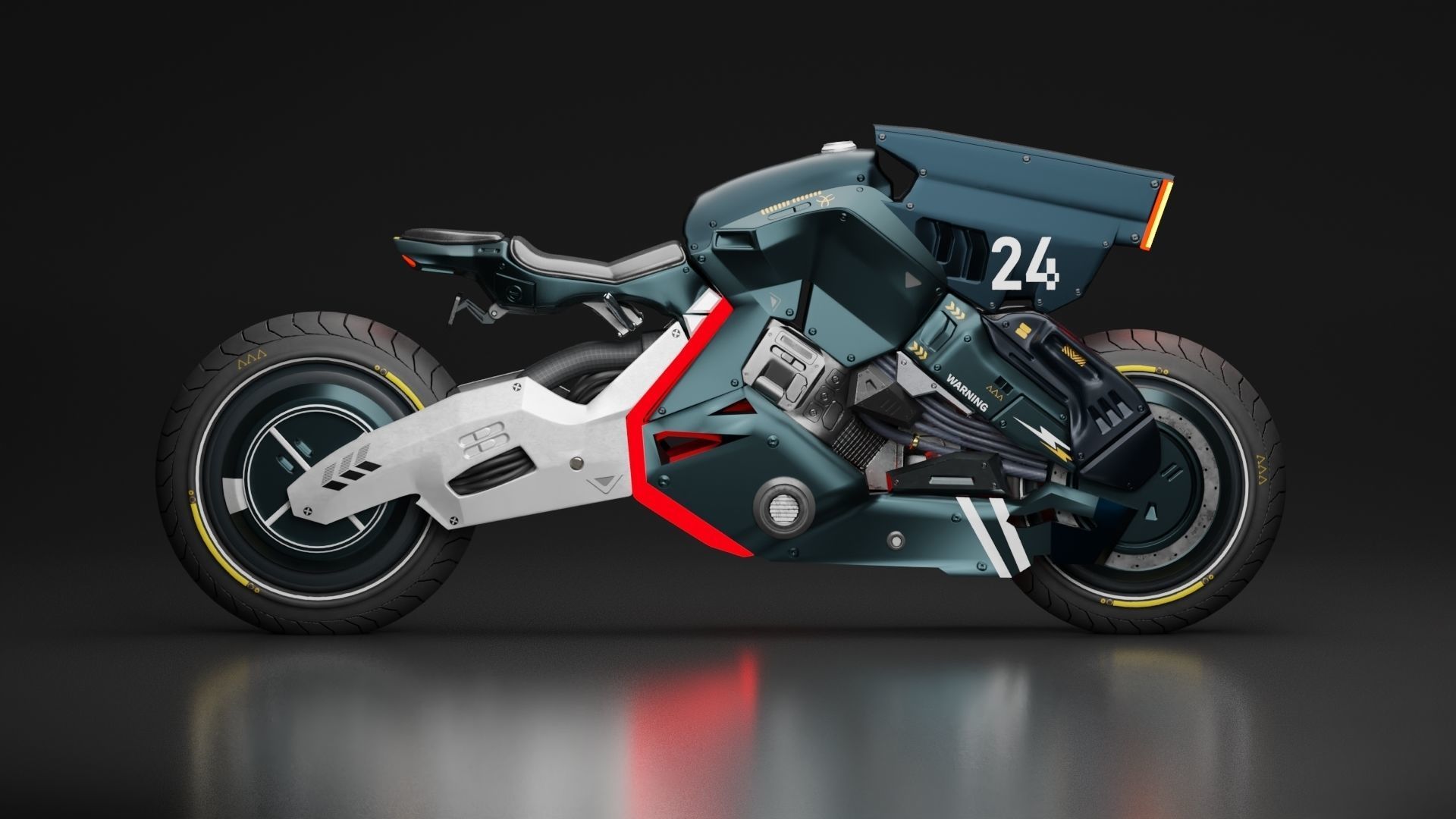 Sci-Fi concept Bike 3D model_2