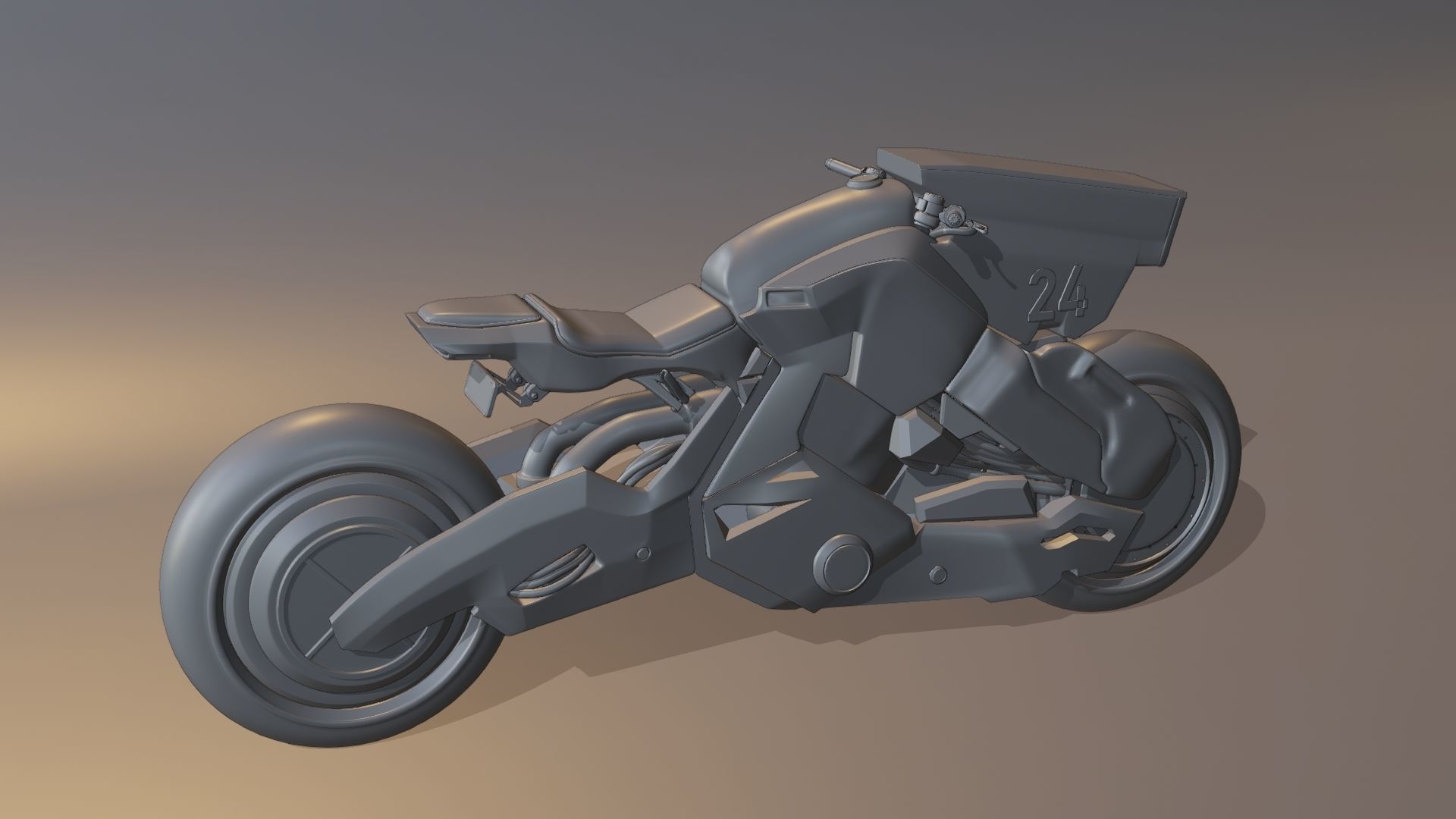 Sci-Fi concept Bike 3D model_29