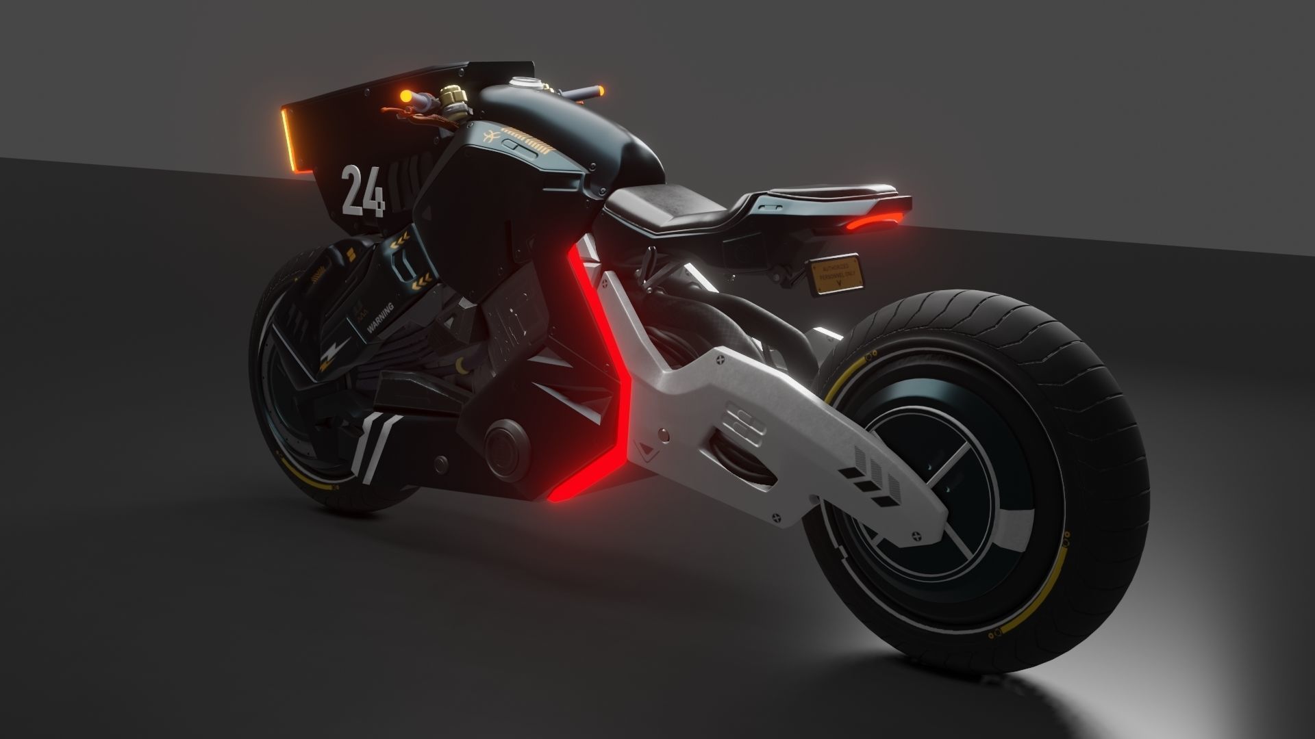 Sci-Fi concept Bike 3D model_19