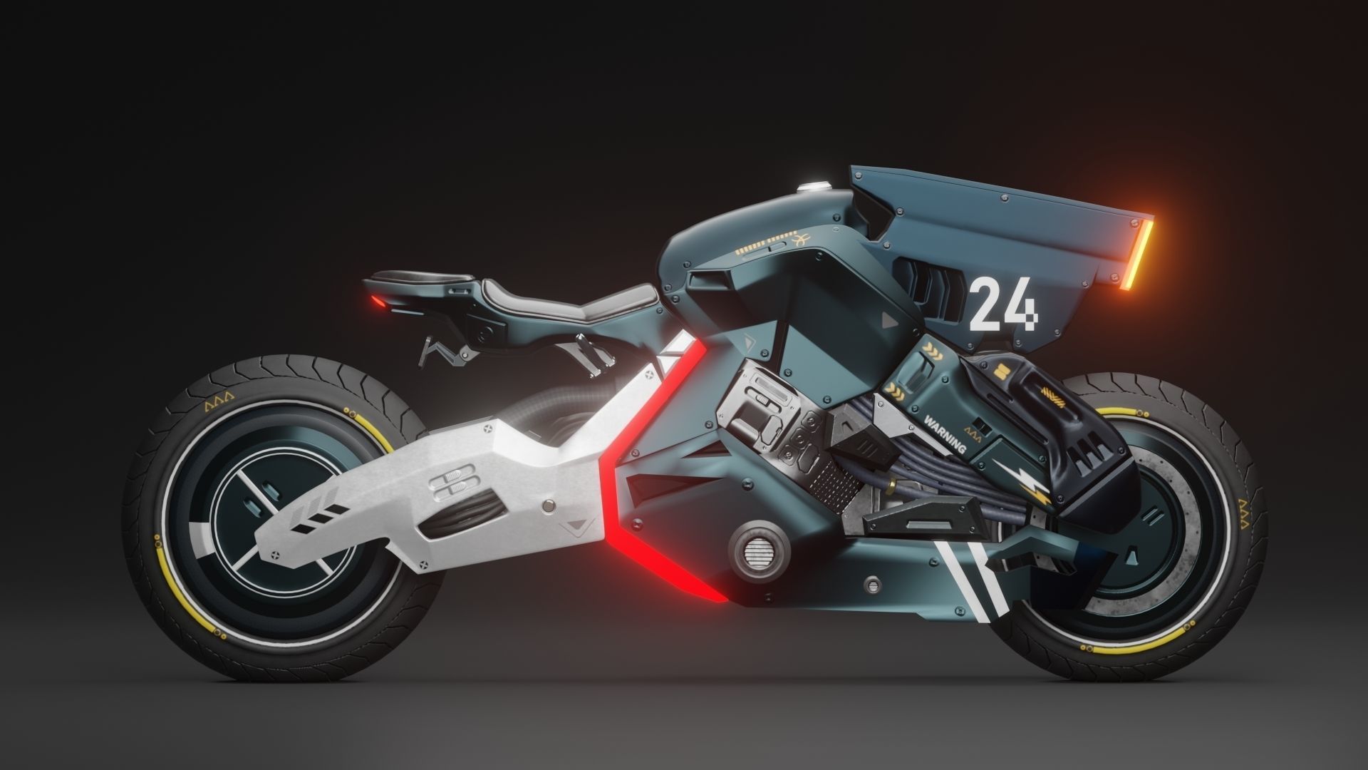 Sci-Fi concept Bike 3D model_41