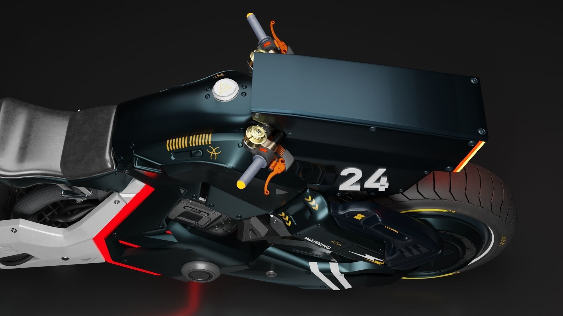 Sci-Fi concept Bike 3D model_14