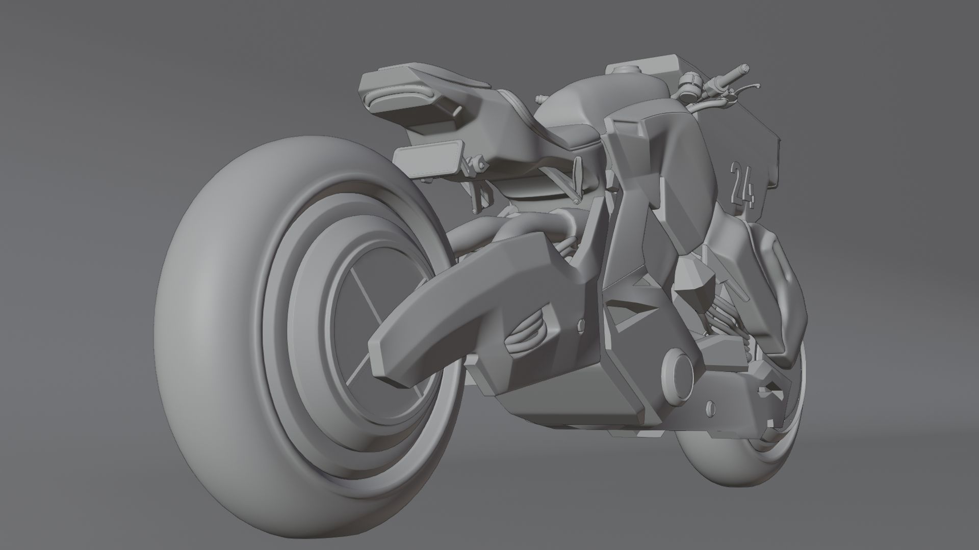 Sci-Fi concept Bike 3D model_27