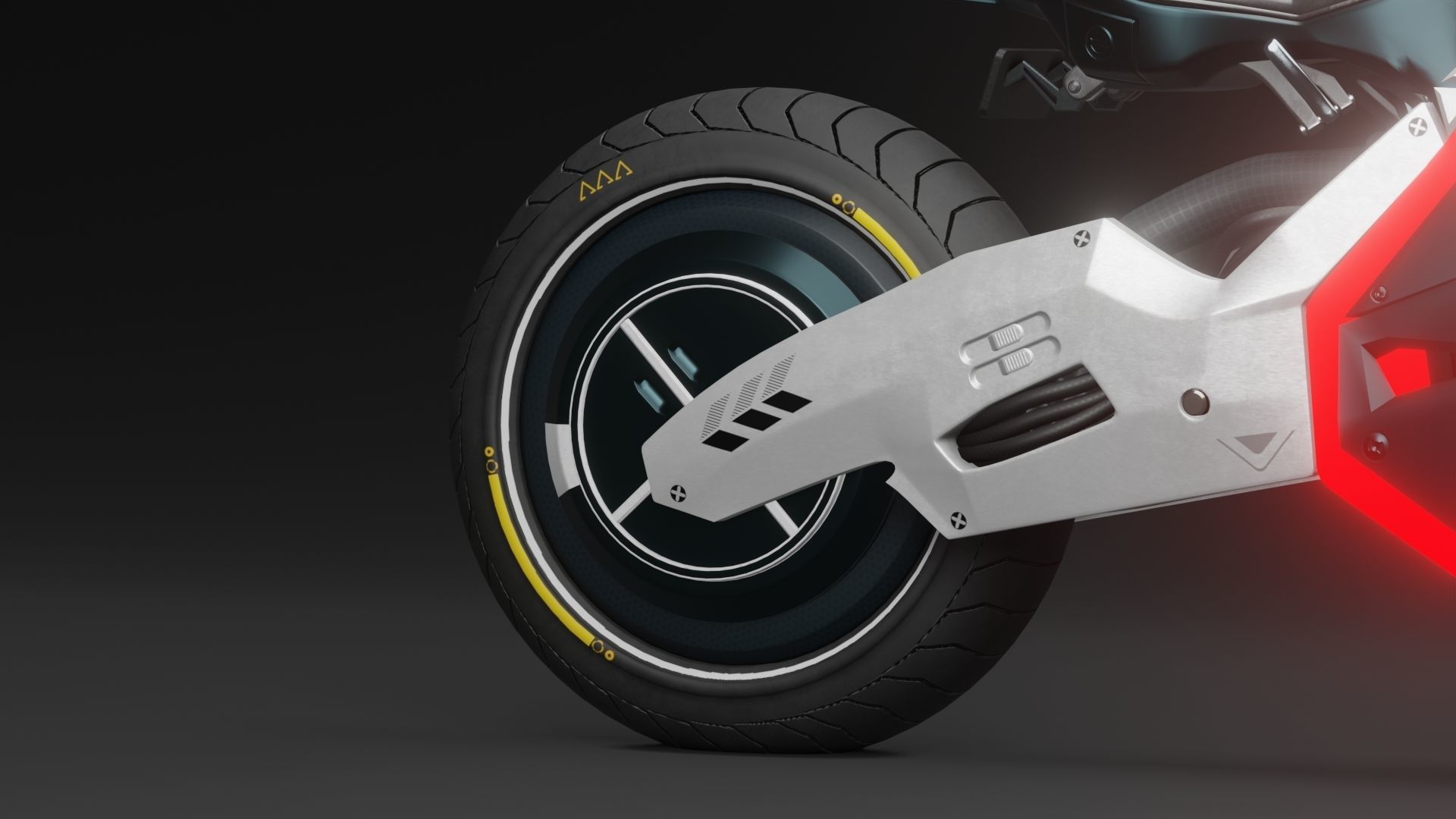 Sci-Fi concept Bike 3D model_1