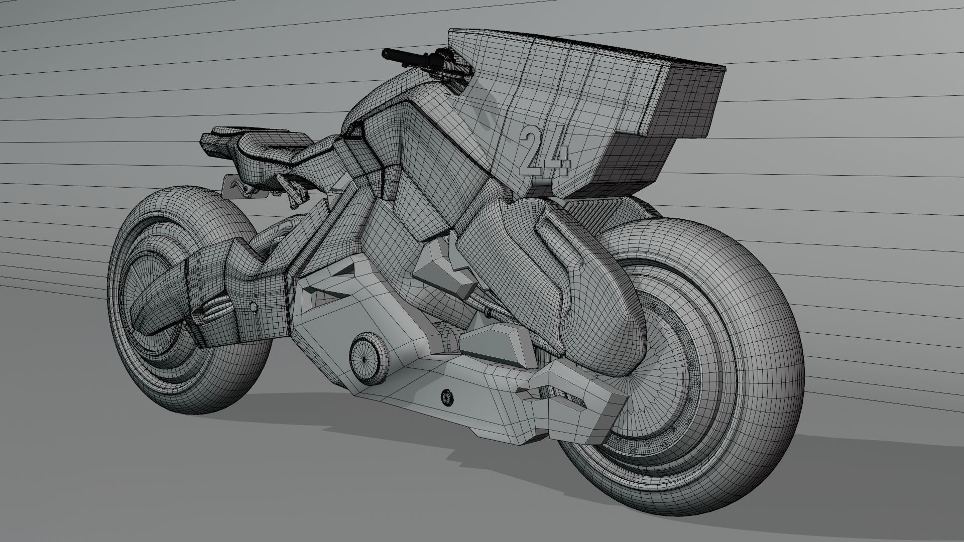 Sci-Fi concept Bike 3D model_38