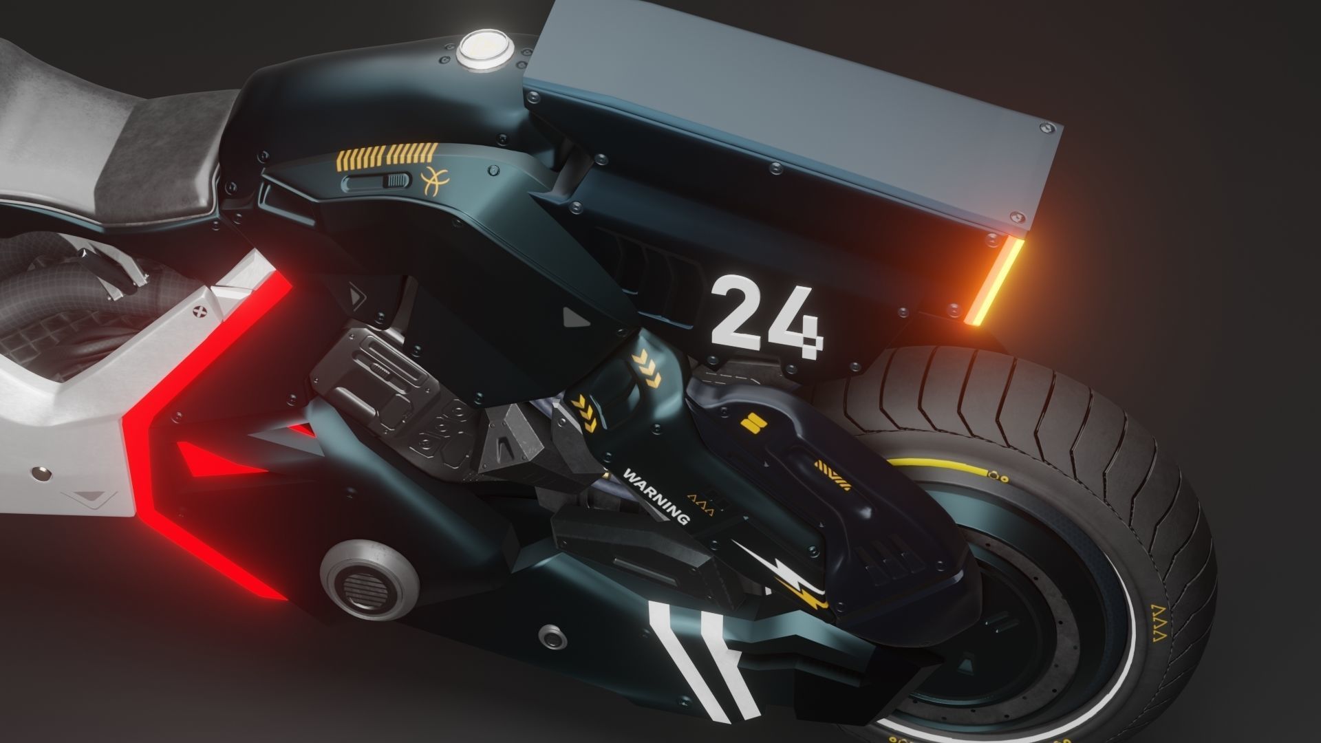 Sci-Fi concept Bike 3D model_43