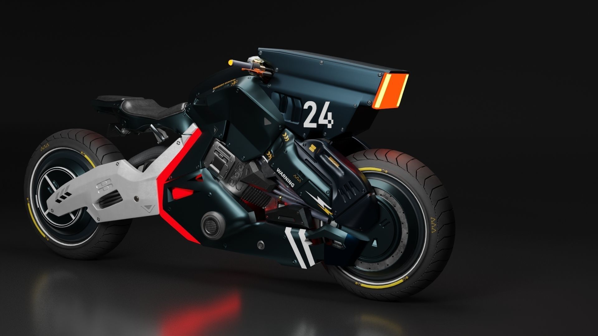 Sci-Fi concept Bike 3D model_16