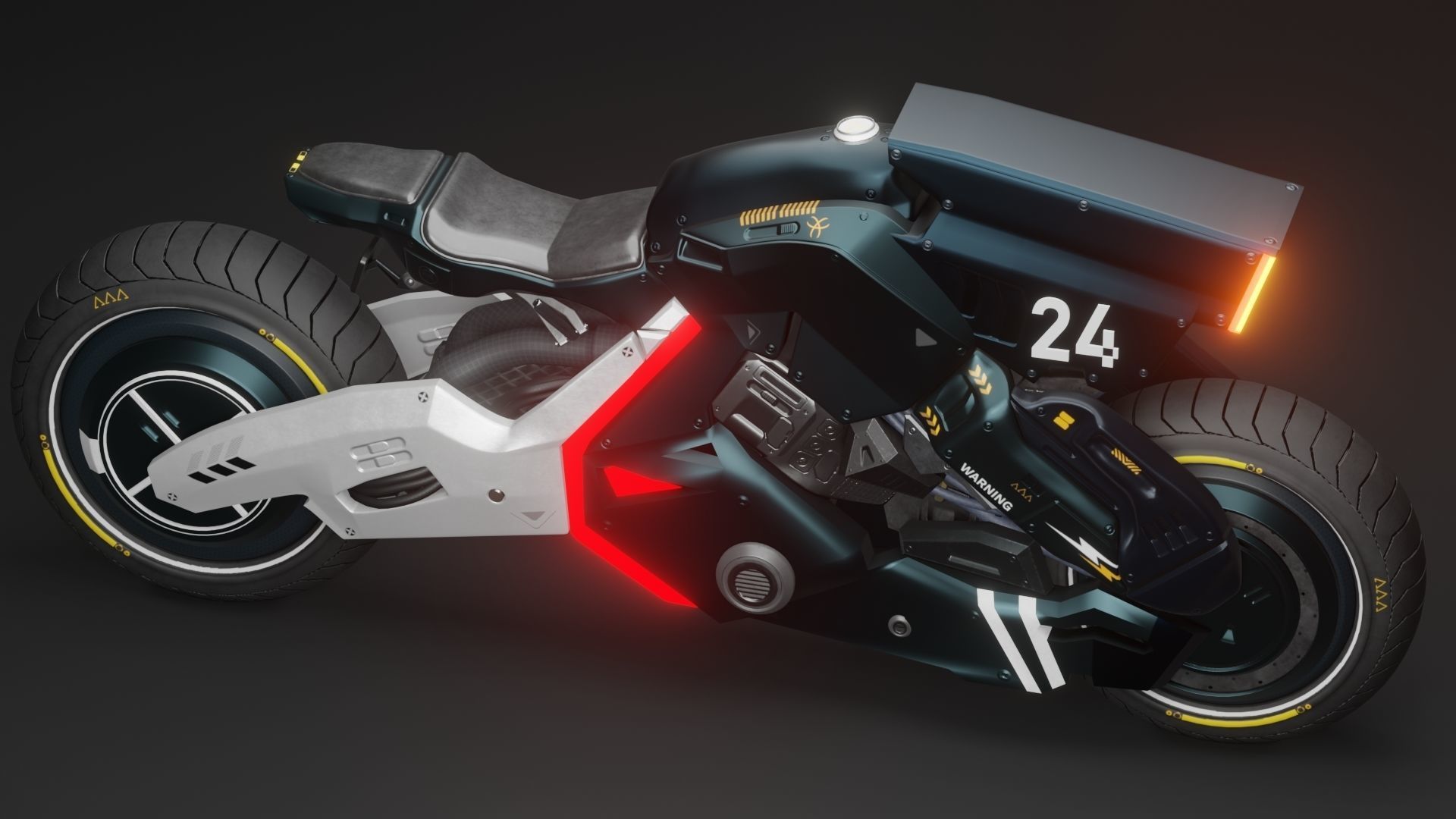 Sci-Fi concept Bike 3D model_5
