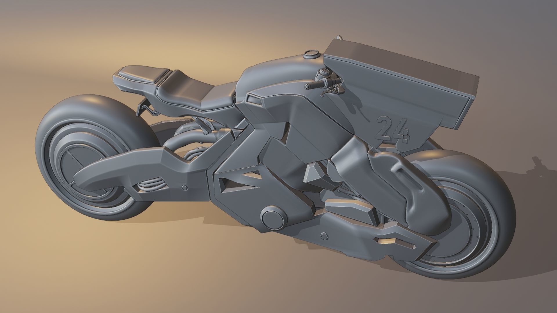 Sci-Fi concept Bike 3D model_35