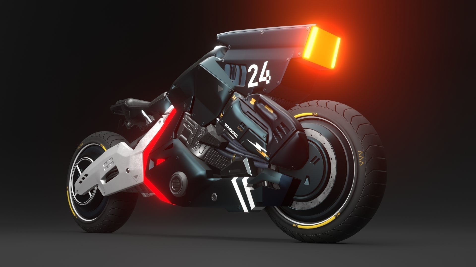 Sci-Fi concept Bike 3D model_11
