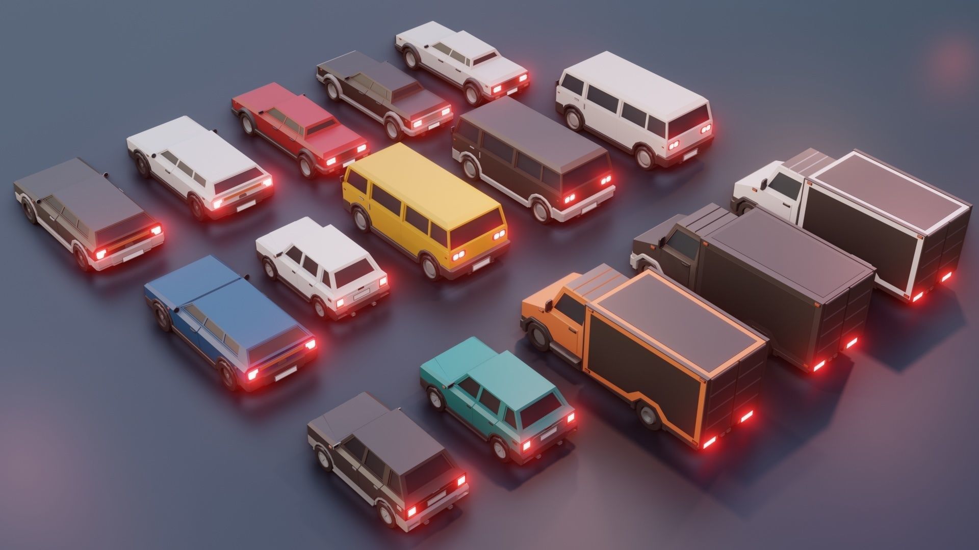 low poly cars vol 10 lowpoly Low-poly 3D model_1