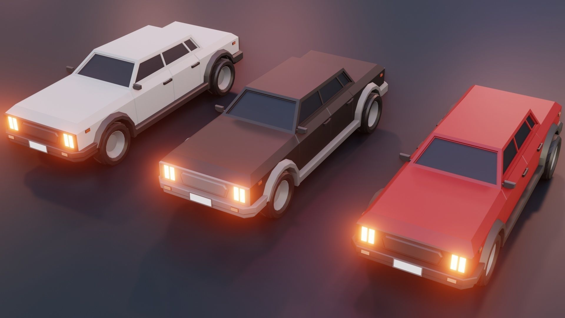 low poly cars vol 10 lowpoly Low-poly 3D model_2