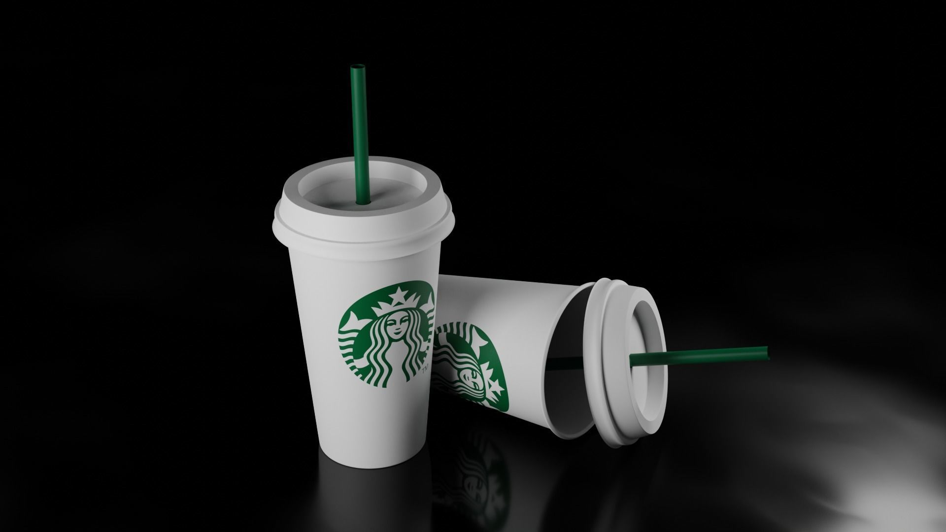 Starbucks Coffee Cup 3D model_5