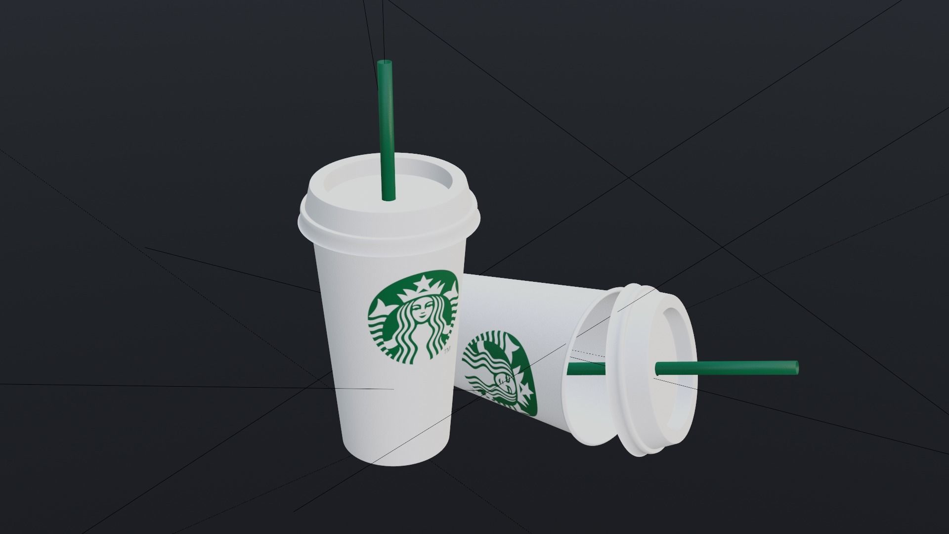 Starbucks Coffee Cup 3D model_3