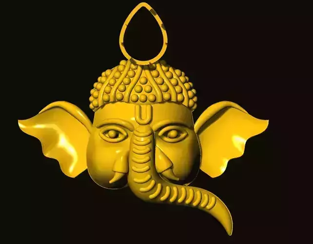 ganesh elephant head in gold