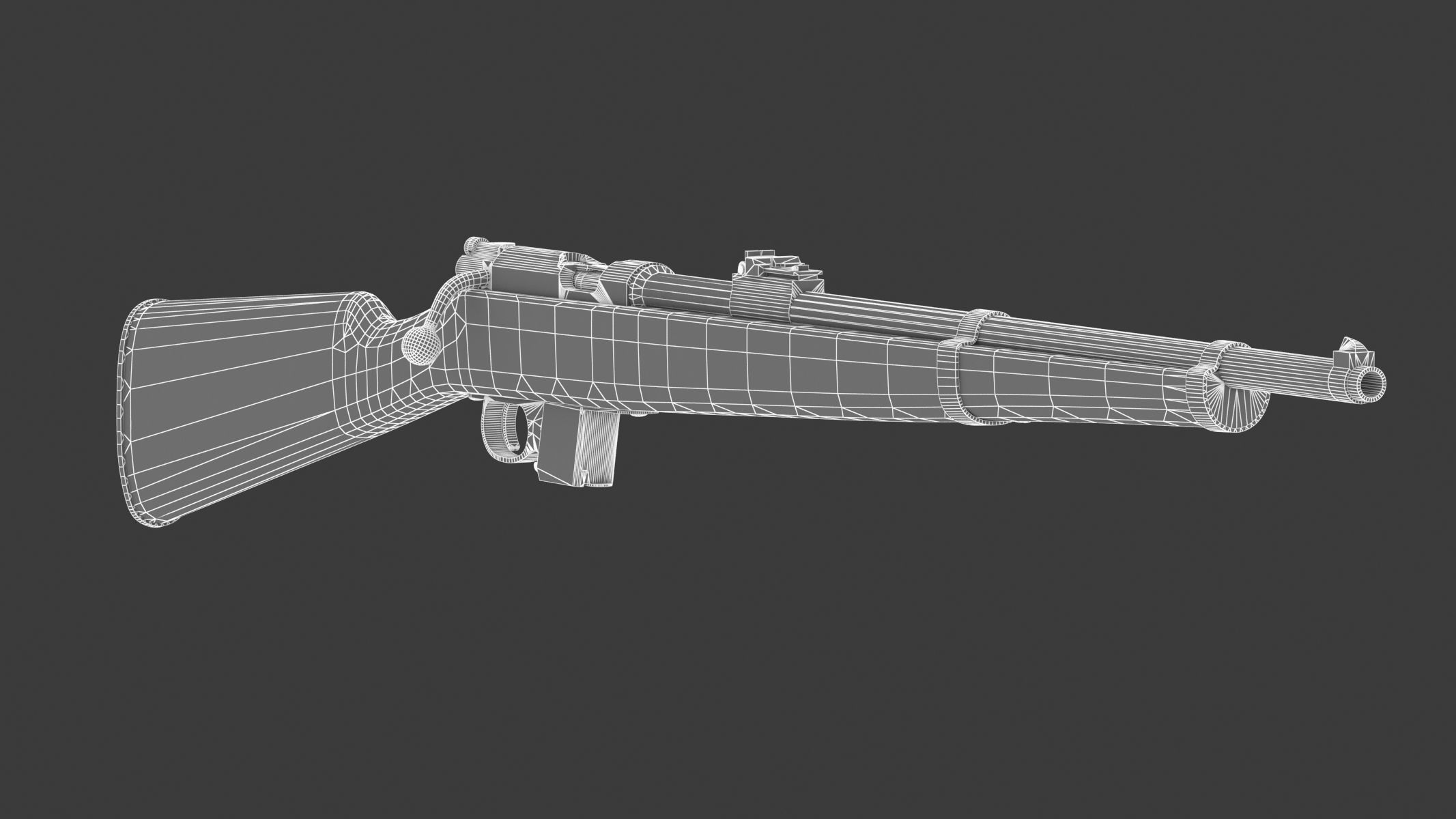 Destroyer carbine Low Poly Low-poly 3D model_14