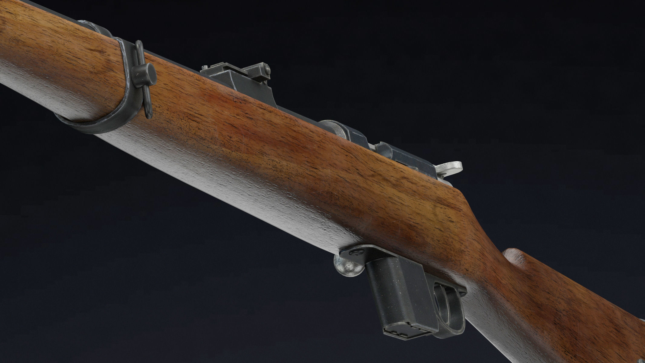 Destroyer carbine Low Poly Low-poly 3D model_8