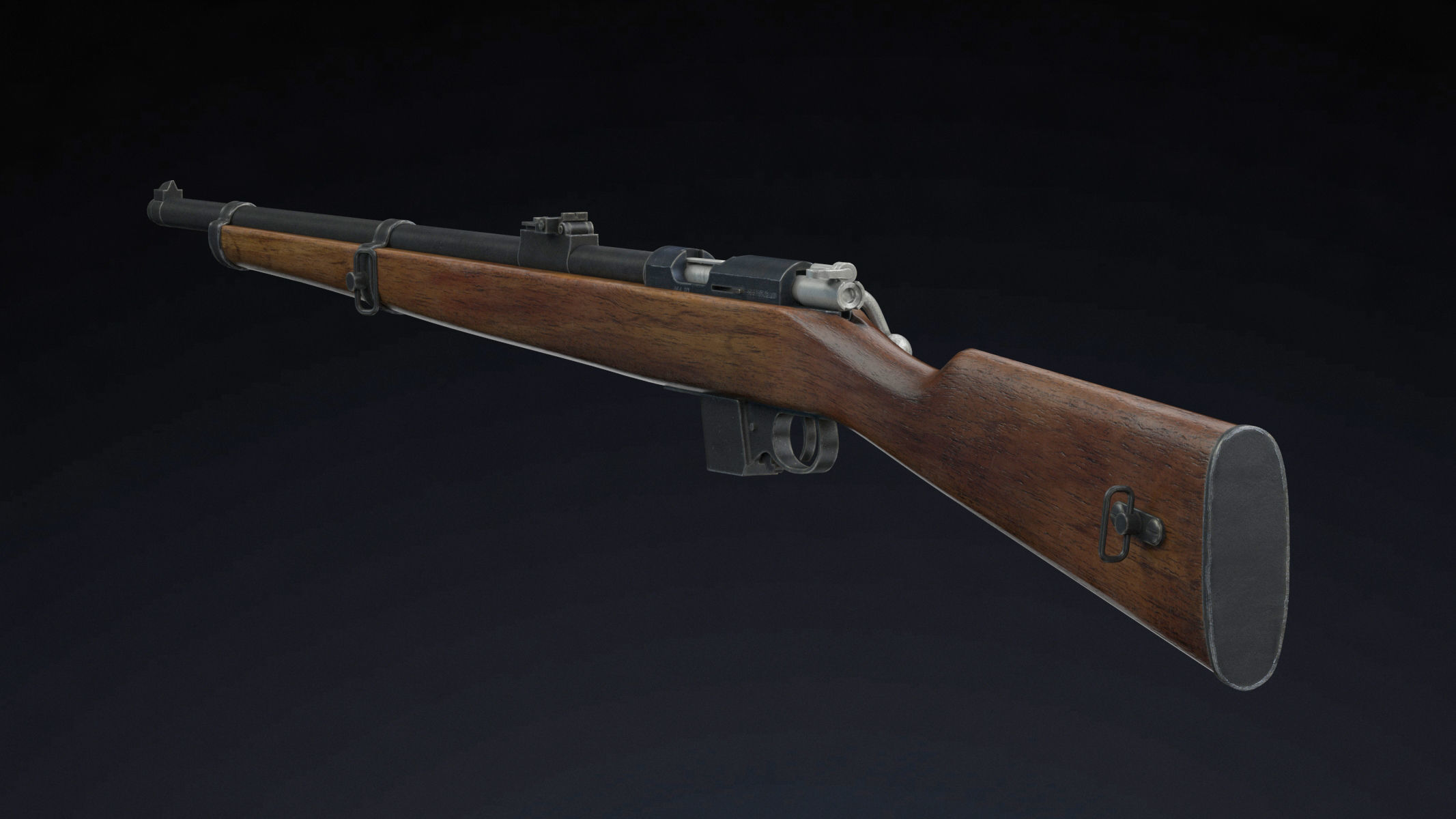 Destroyer carbine Low Poly Low-poly 3D model_1