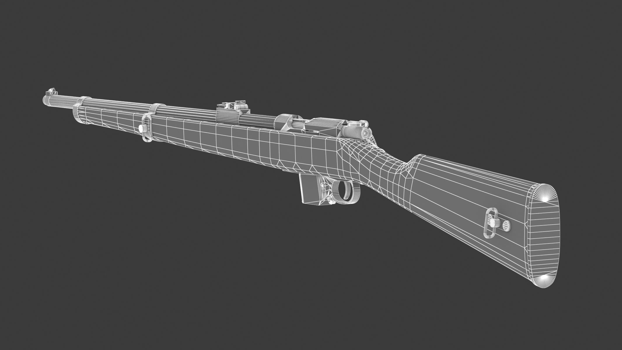 Destroyer carbine Low Poly Low-poly 3D model_11