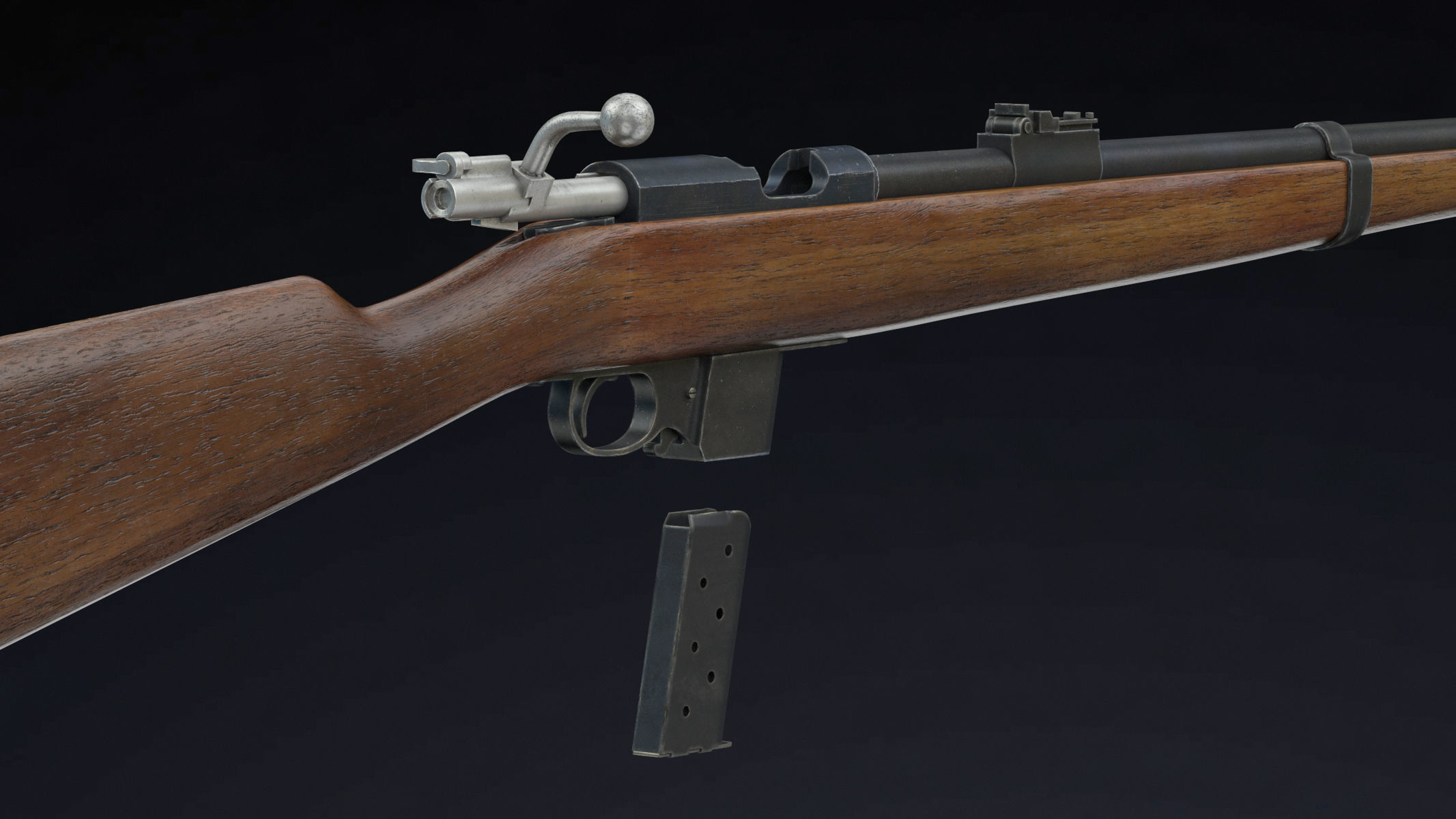 Destroyer carbine Low Poly Low-poly 3D model_9