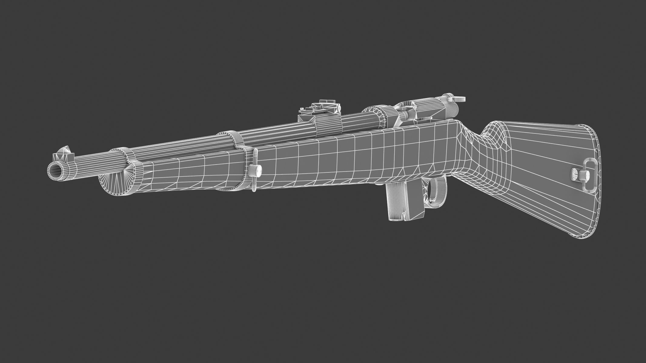 Destroyer carbine Low Poly Low-poly 3D model_13