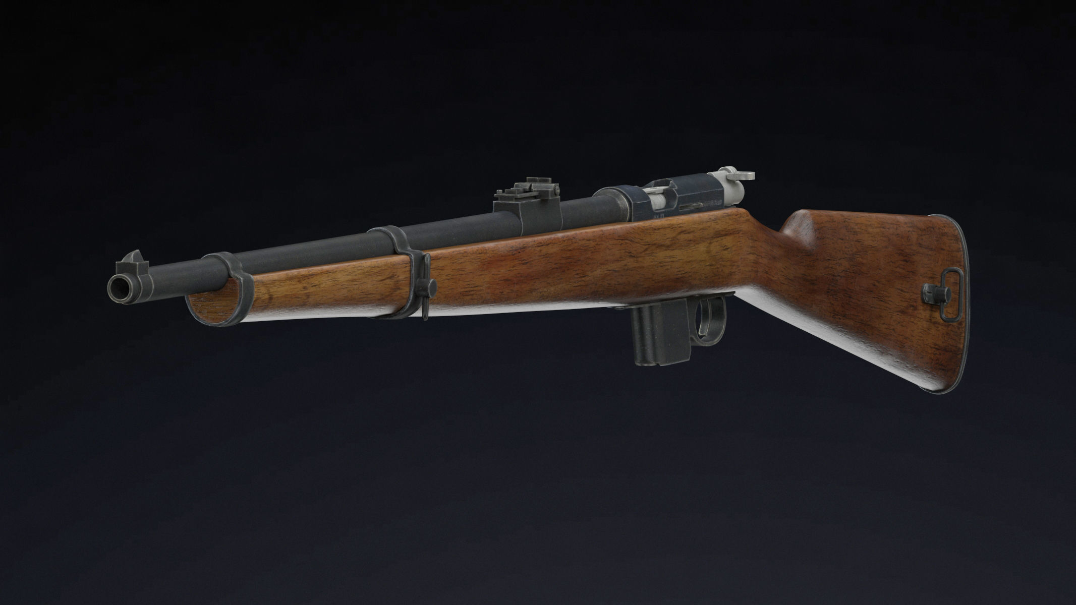 Destroyer carbine Low Poly Low-poly 3D model_3