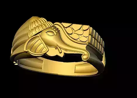 ganesh gold ring with elephant head