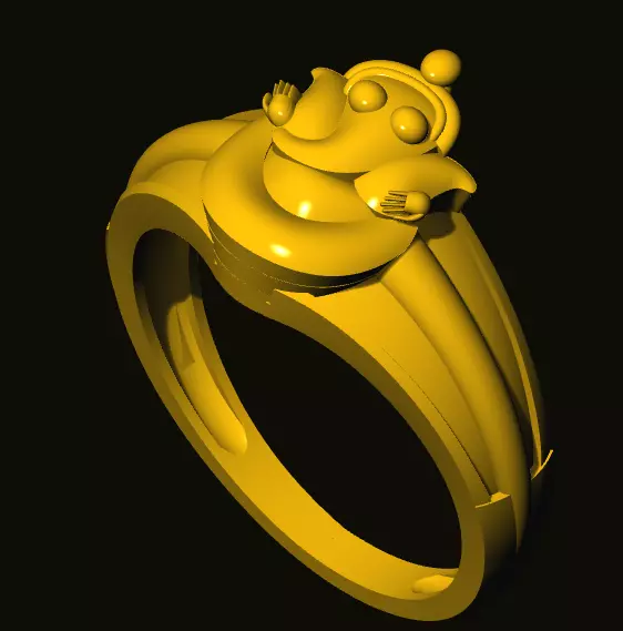 ganesh ganesha ring 3D print model_0