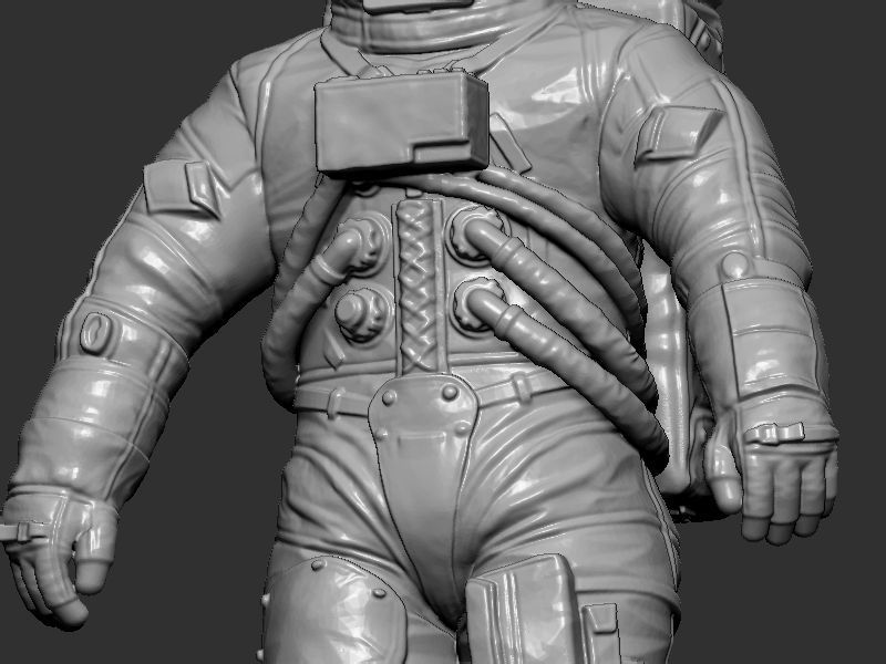 Space suit model 3D print model_9