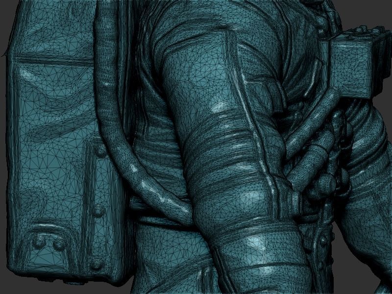 Space suit model 3D print model_24