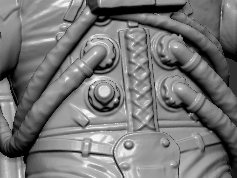 Space suit model 3D print model_11