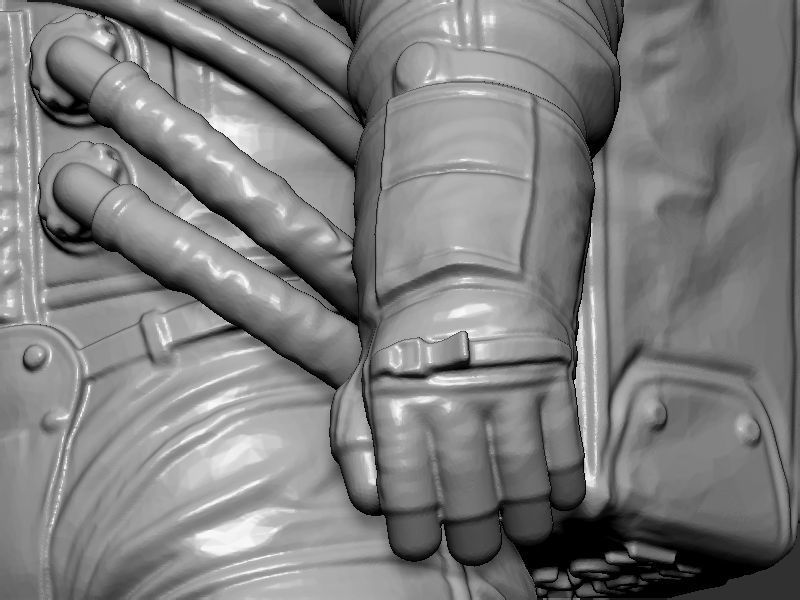 Space suit model 3D print model_10