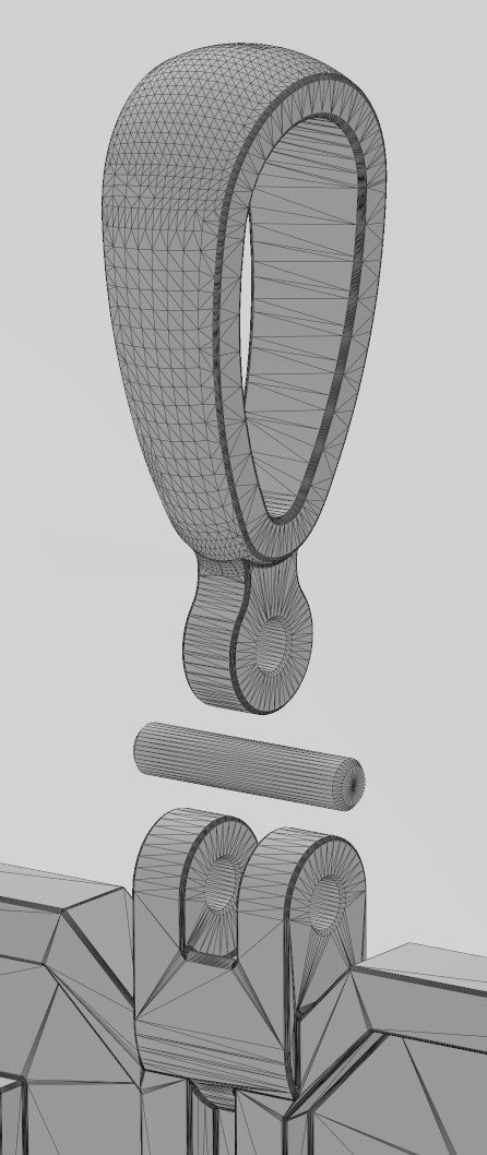 22 twenty two number pendant with bail 3D print model_17