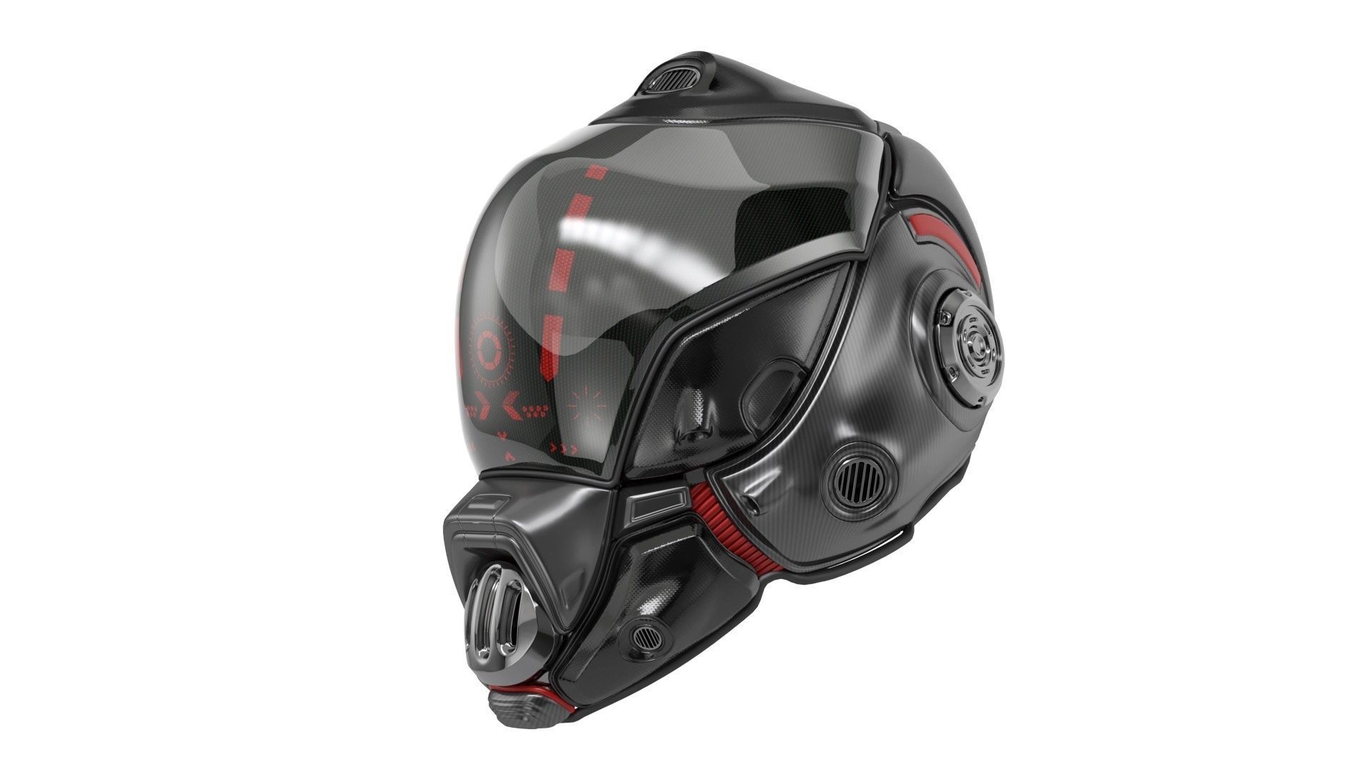 Sci-Fi Helmet 3D model_5