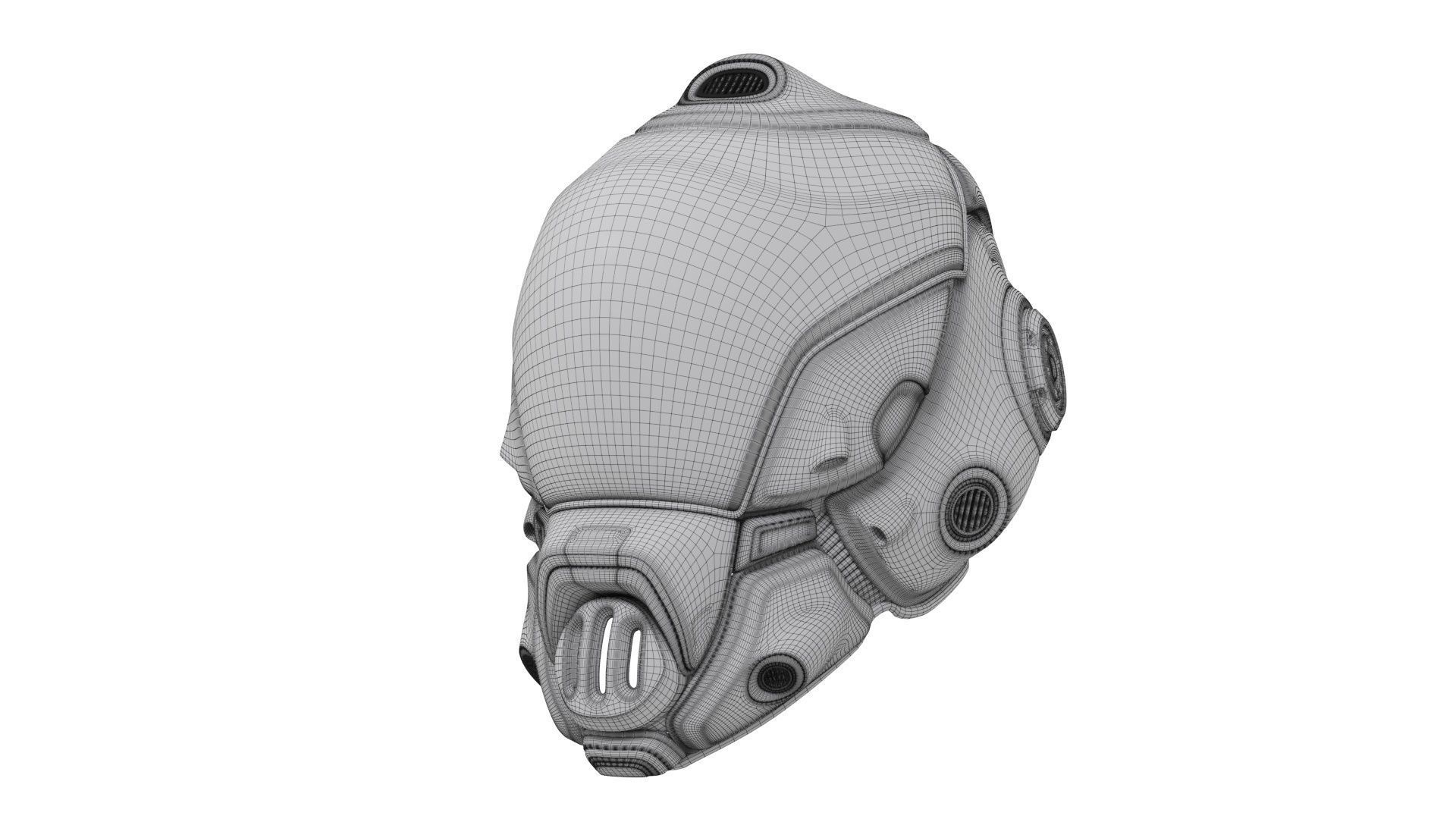 Sci-Fi Helmet 3D model_22