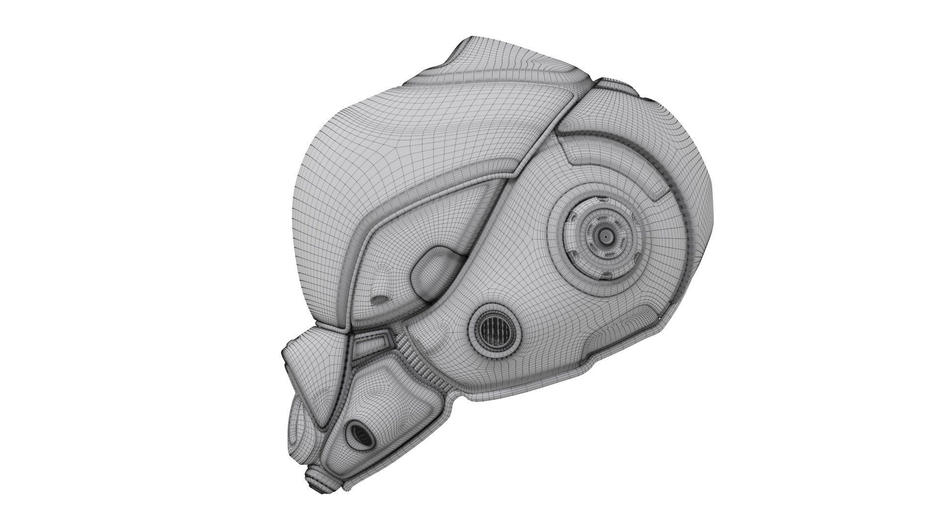 Sci-Fi Helmet 3D model_24