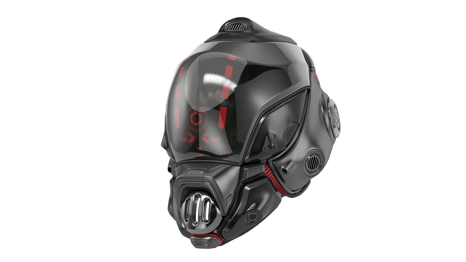 Sci-Fi Helmet 3D model_2