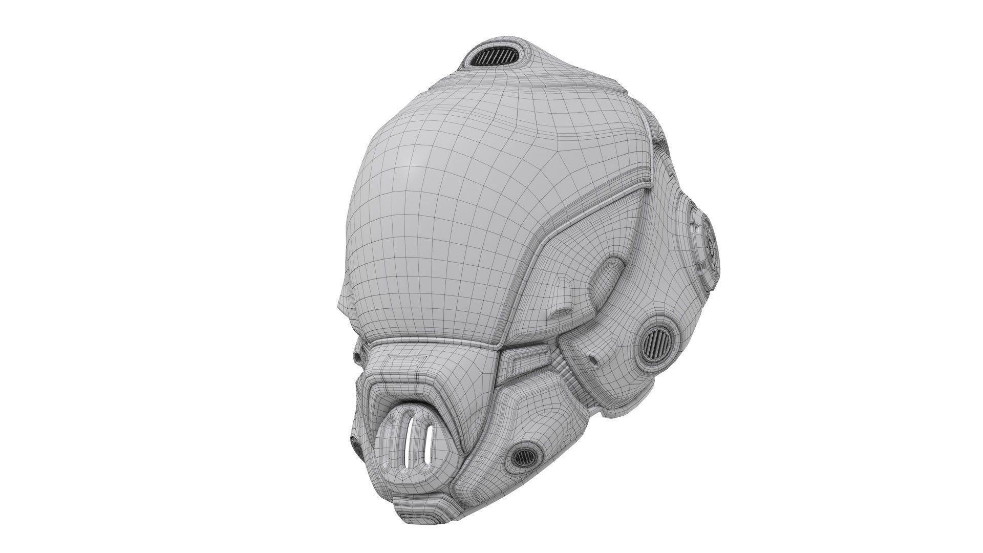 Sci-Fi Helmet 3D model_18