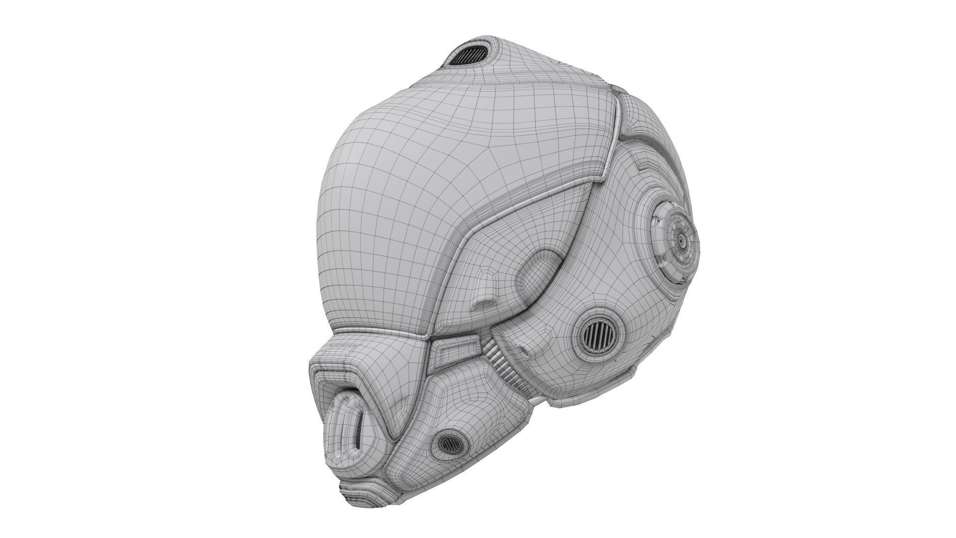Sci-Fi Helmet 3D model_19