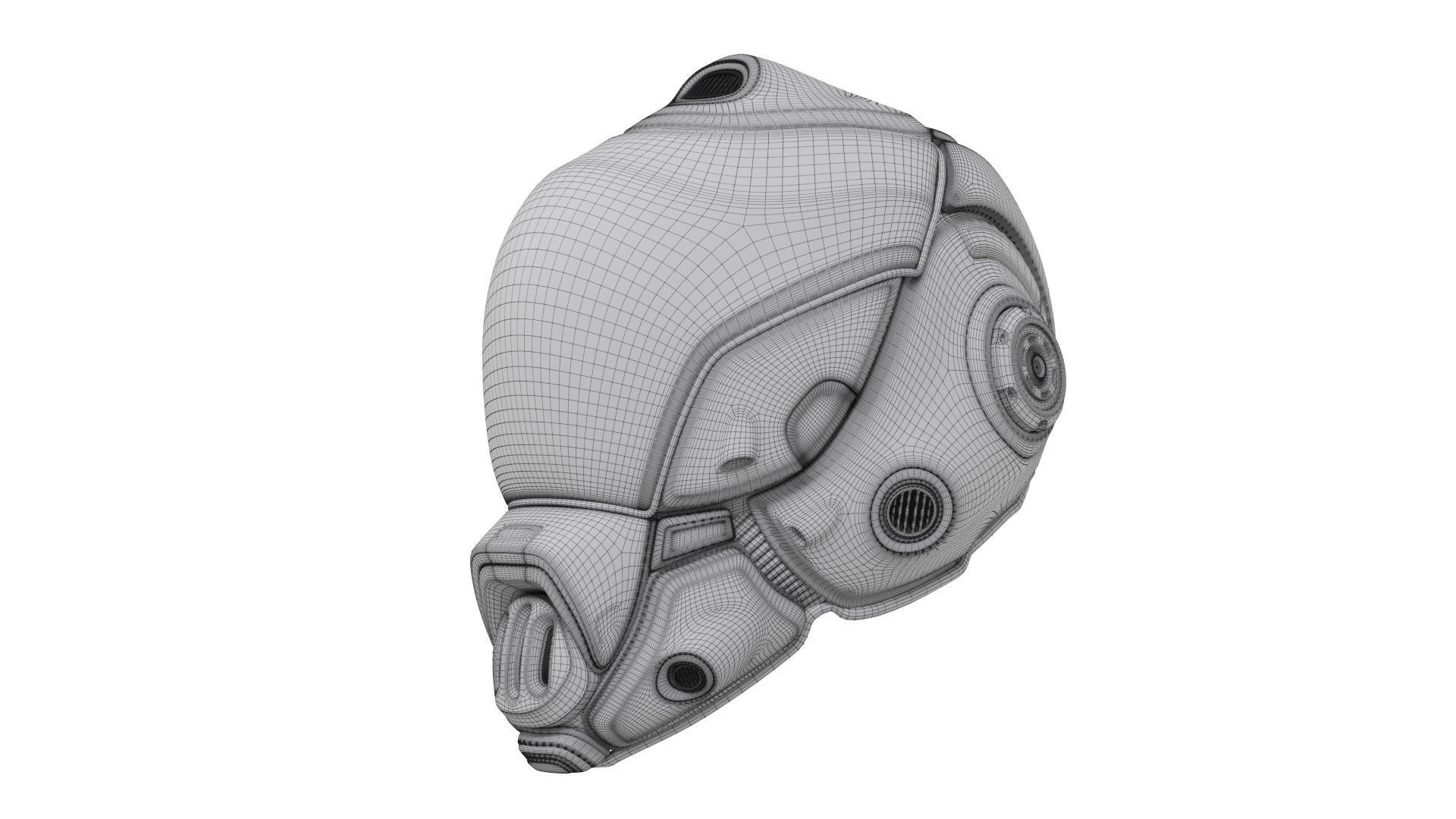 Sci-Fi Helmet 3D model_23