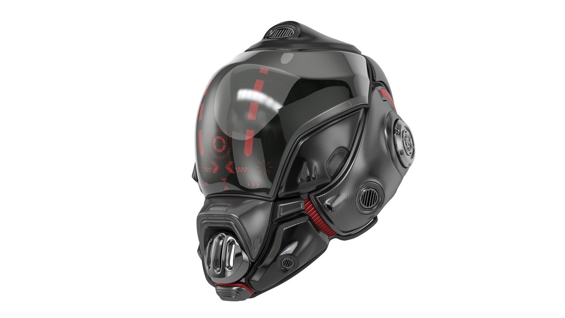 Sci-Fi Helmet 3D model_4