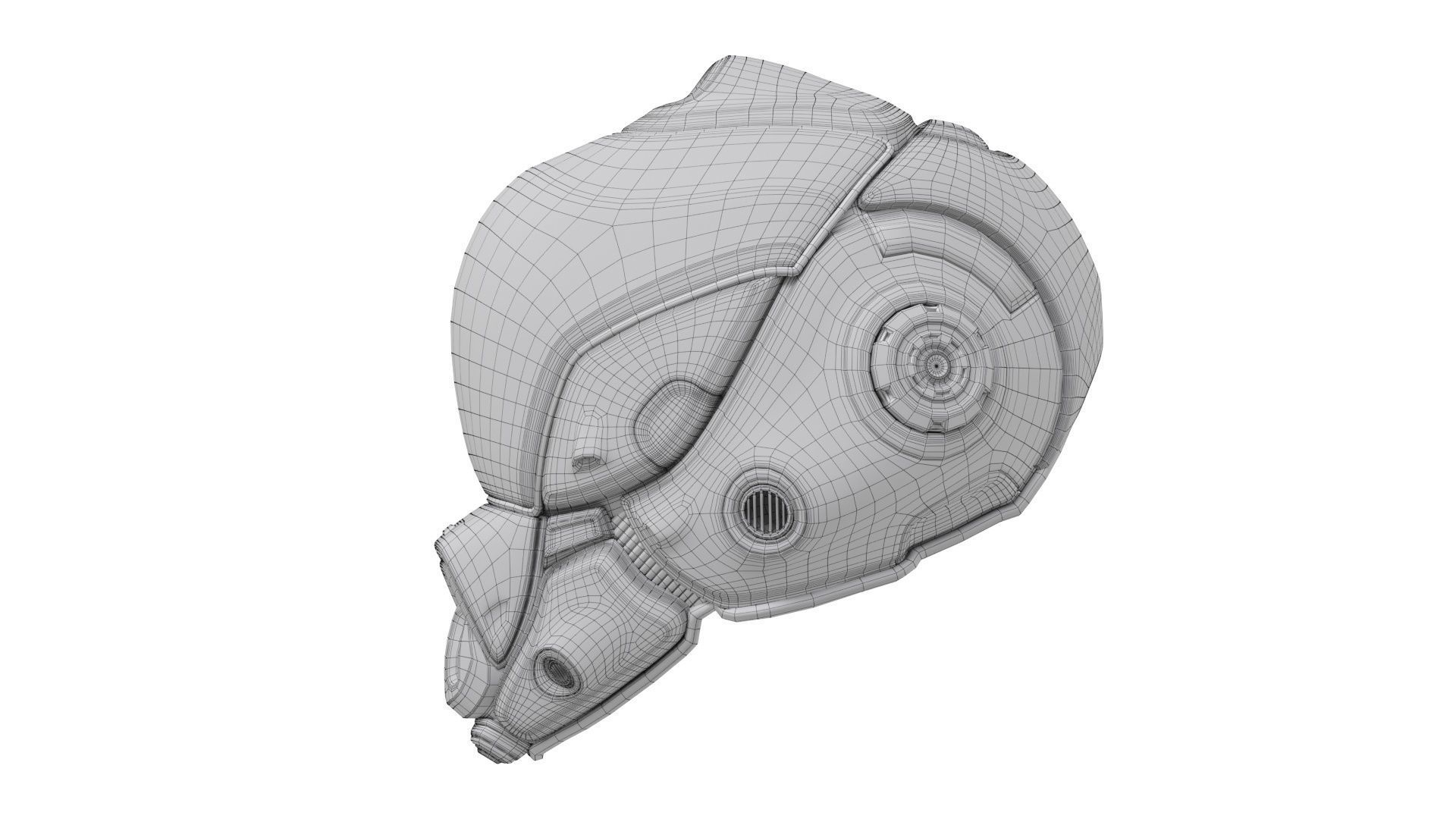 Sci-Fi Helmet 3D model_20