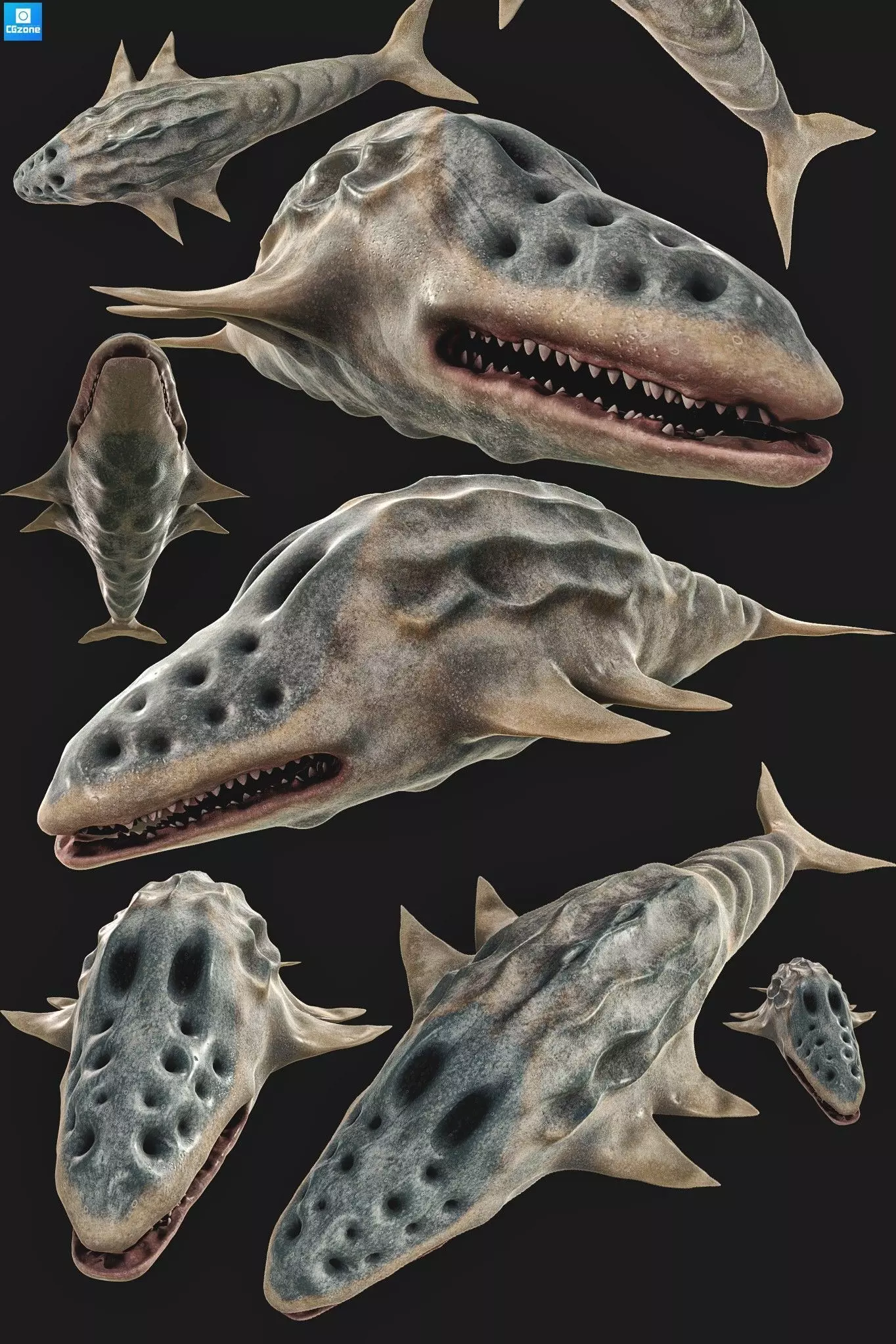 Sea monster 3D model_0