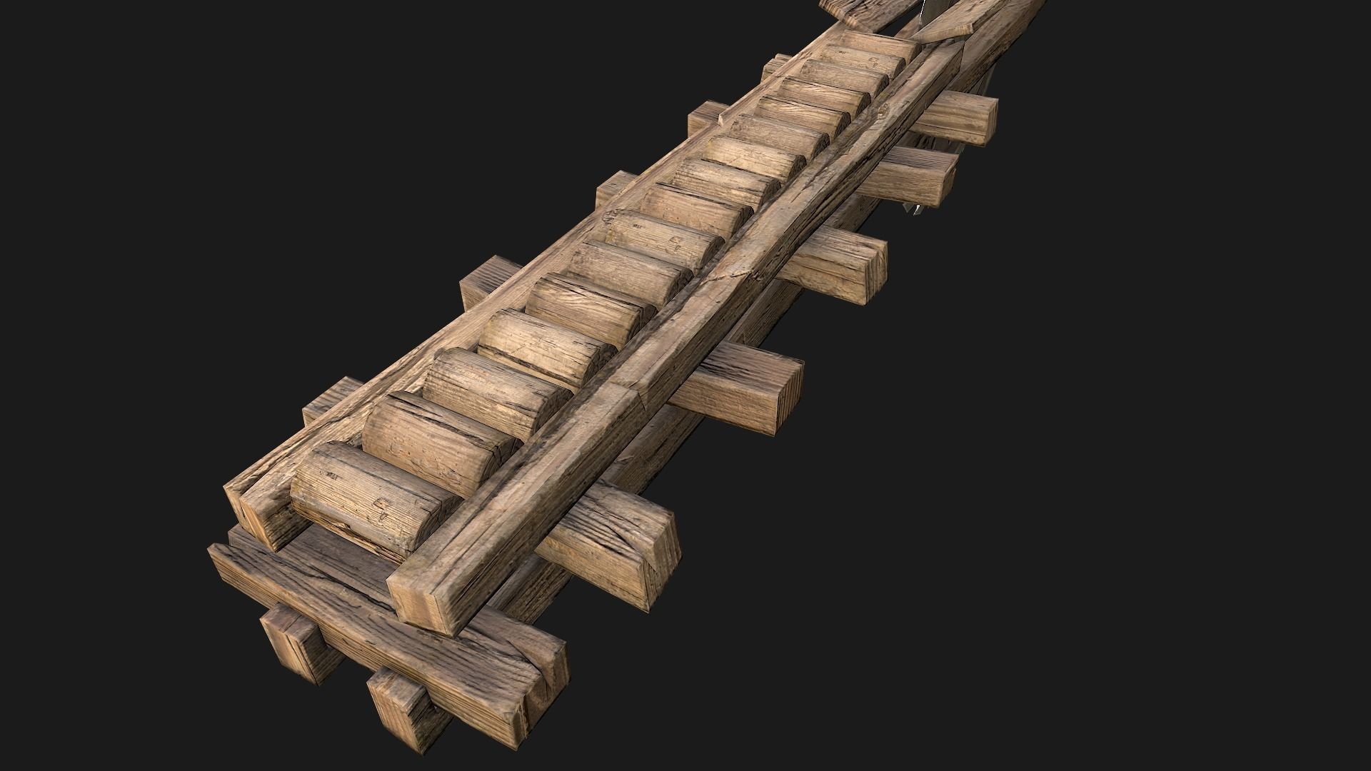 Sawmill Mechanism with Storage Low-poly 3D model_23