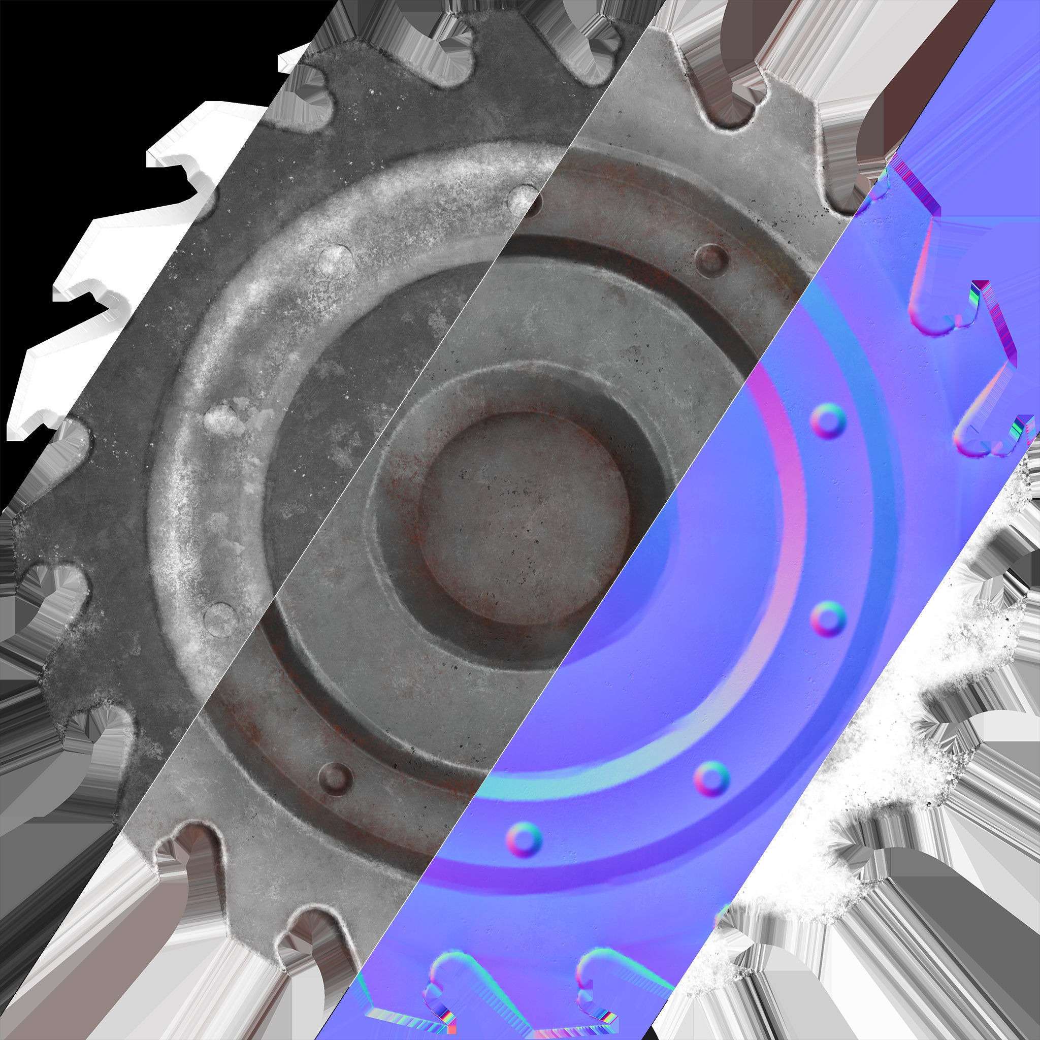 Sawmill Mechanism with Storage Low-poly 3D model_27