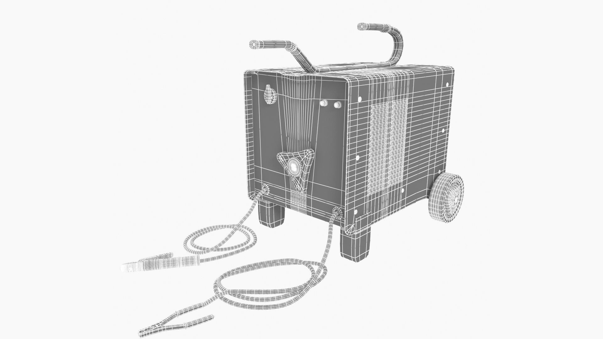 New red painted weld machine industrial tool  nanite ready da1 3D model_23