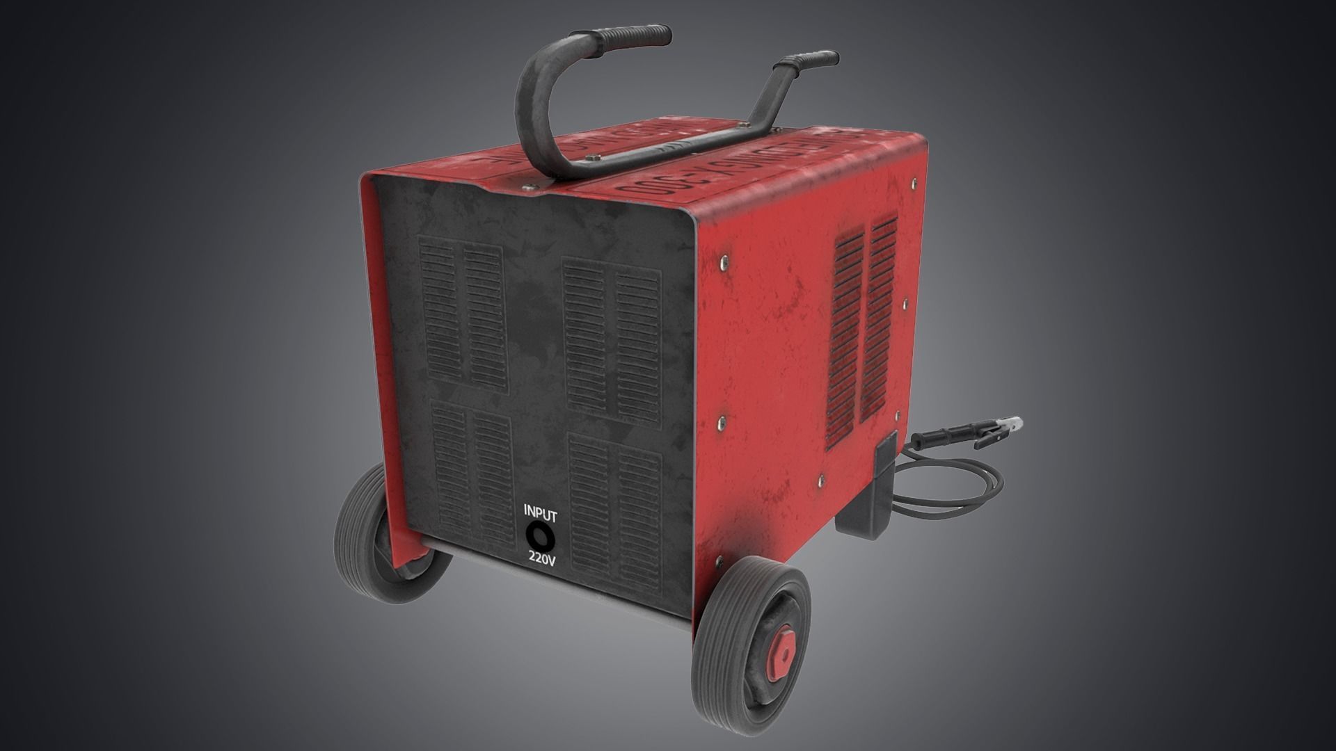 New red painted weld machine industrial tool  nanite ready da1 3D model_15