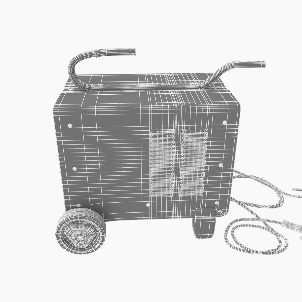 New red painted weld machine industrial tool  nanite ready da1 3D model_19