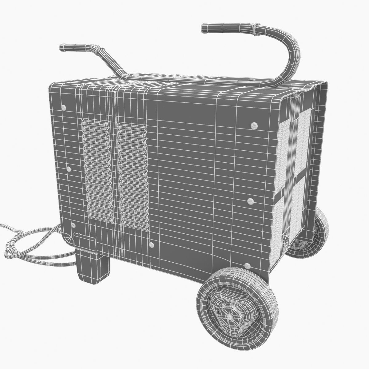 New red painted weld machine industrial tool  nanite ready da1 3D model_21