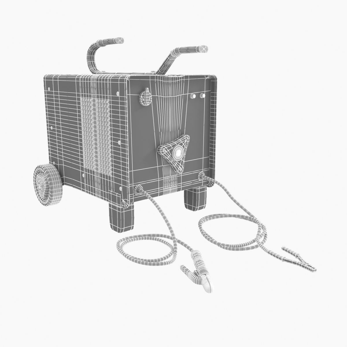 New red painted weld machine industrial tool  nanite ready da1 3D model_22