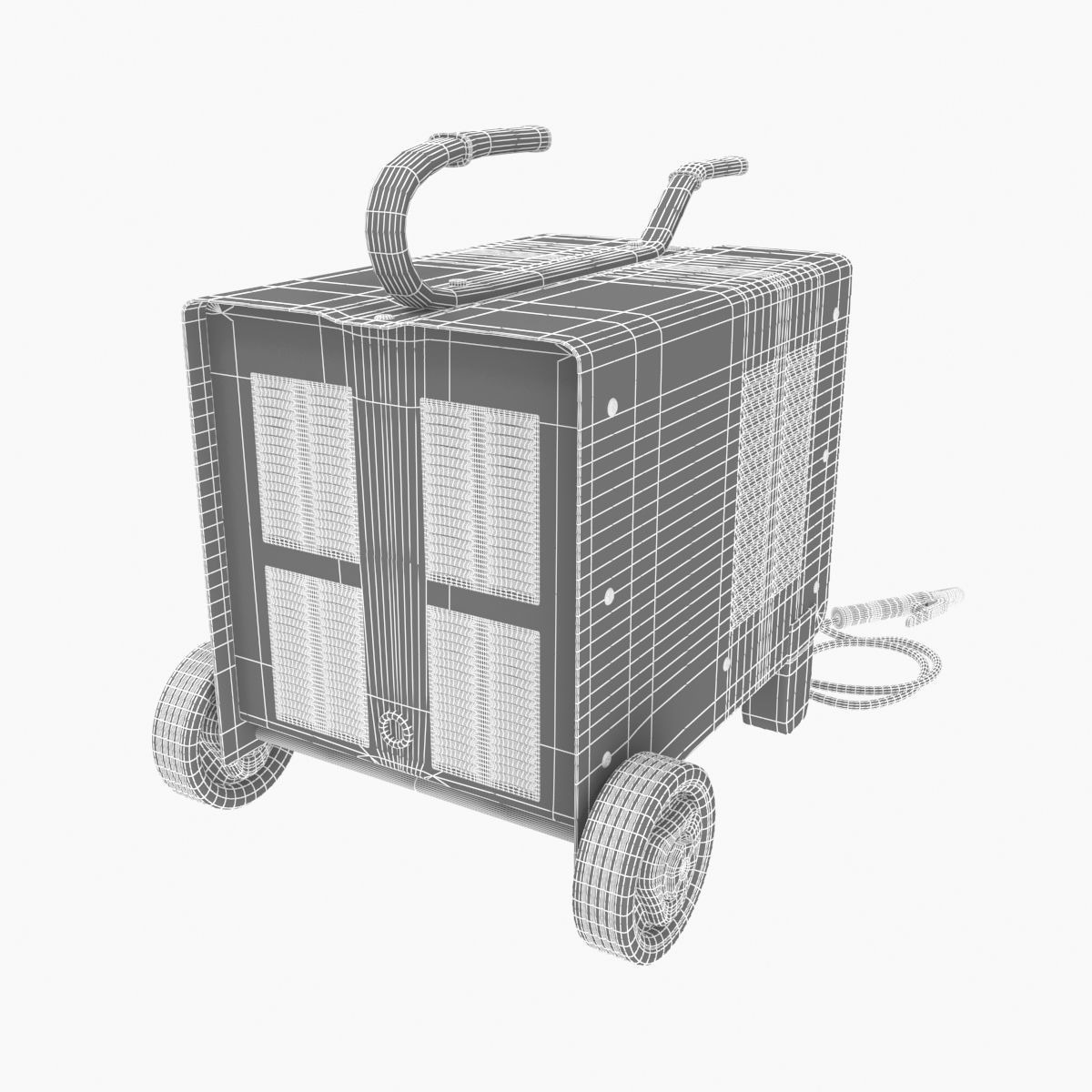 New red painted weld machine industrial tool  nanite ready da1 3D model_17